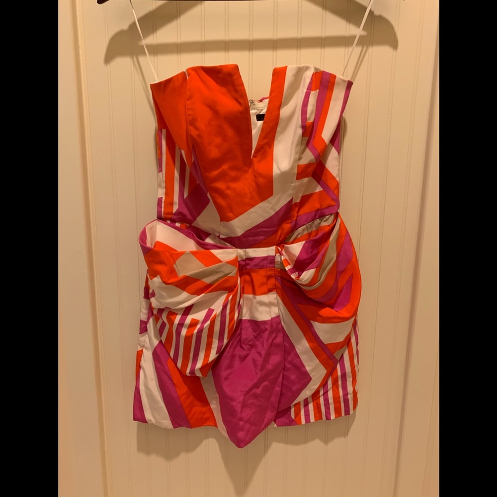 Tri-Colored Strapless Dress